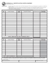 Document preview: State Form 47336 Schedule A-4 Water Pollution Control Equipment - Indiana