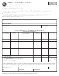State Form 43779 (CVTT-1) Commercial Vessel Tonnage Tax Return - Indiana