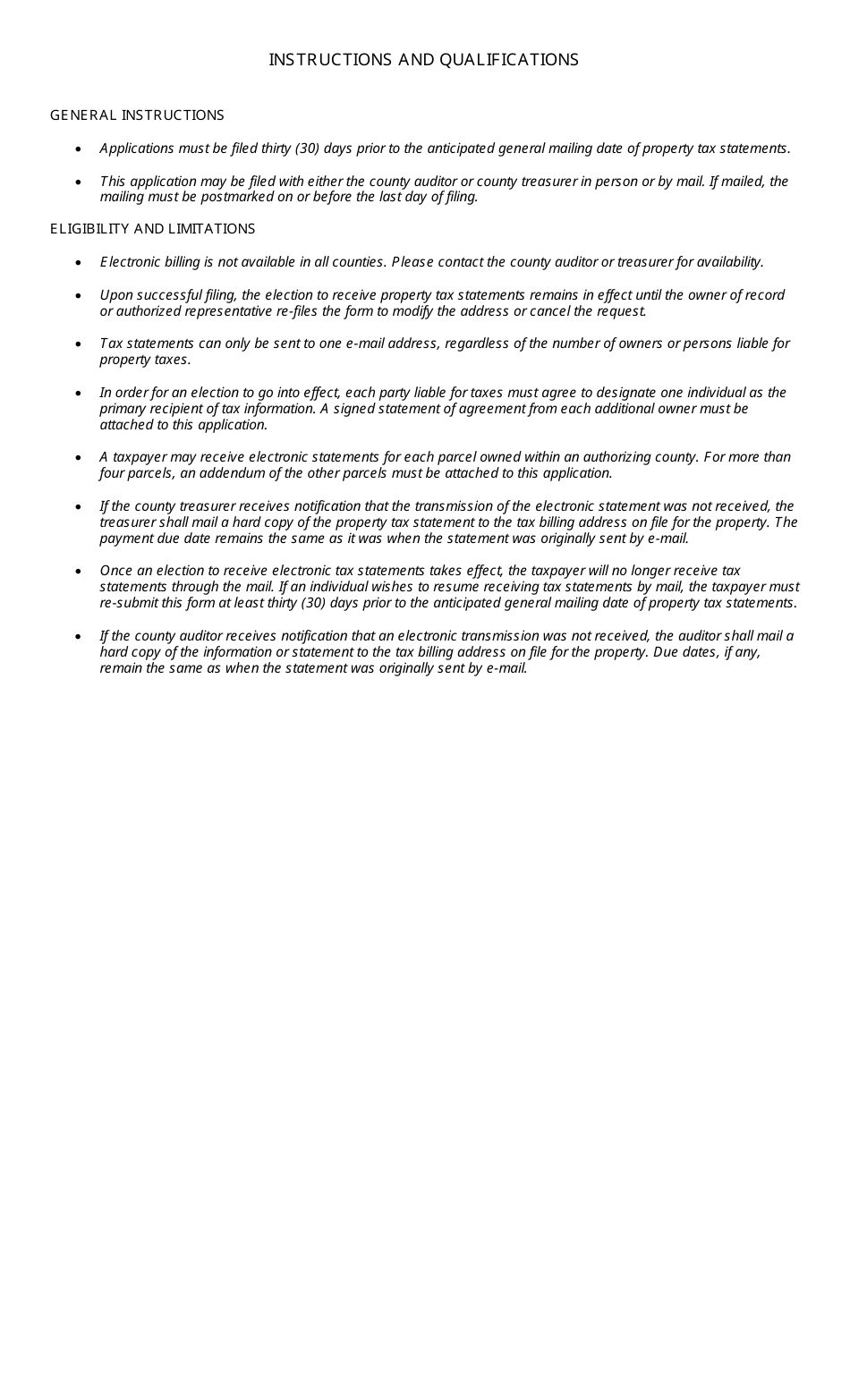 State Form 53954 Authorization for Receipt of Electronic Property Tax Statements - Indiana, Page 2