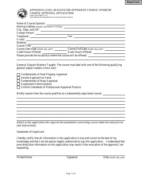 State Form 55804  Printable Pdf