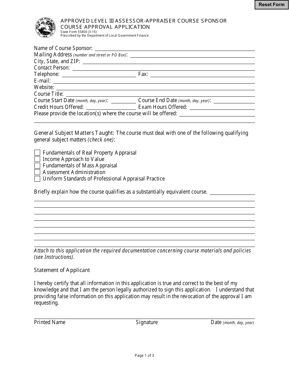 State Form 55804 - Fill Out, Sign Online and Download Fillable PDF ...