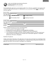 Document preview: State Form 55806 Level Iii Certified Assessor-Appraiser Course Sponsor Application - Indiana