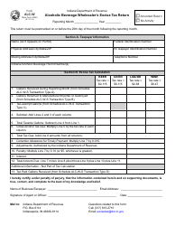 Form ALC-W (State Form 55553) Alcoholic Beverage Wholesaler&#039;s Excise Tax Return - Indiana