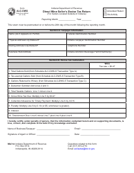 Document preview: Form ALC-DWS (State Form 55556) Monthly Excise Tax Return for Out-of-State Direct Wine Sellers - Indiana