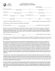 Form GT-160 (State Form 55536) Indiana Gasoline Use Tax Bond - Indiana