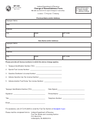 Document preview: Form MF-629 (State Form 49089) Change of Name/Address Form - Indiana