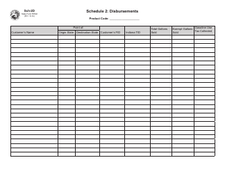 Document preview: State Form 55502 Schedule 2D Schedule of Disbursements - Indiana