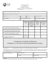 Form SF-401 (State Form 46287) Transporter&#039;s Monthly Tax Return - Indiana