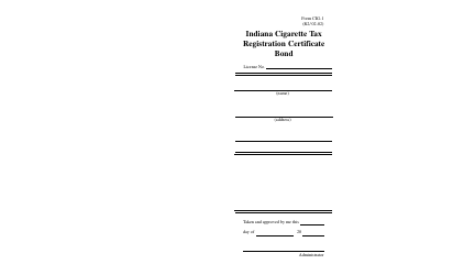 Form CIG-1 (State Form 50835) Cigarette Tax Registration Certificate Bond - Indiana, Page 2