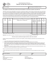 Document preview: Form CIG-BDG (State Form 55959) Cigarette Tax Bad Debt Credit Form - Indiana