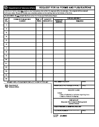 Document preview: VA Form 20-8800 Request for VA Forms and Publications