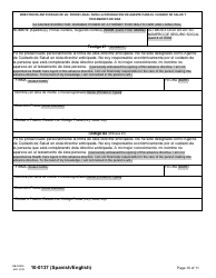 VA Form 10-0137 VA Advance Directive: Durable Power of Attorney for Health Care and Living Will (English/Spanish), Page 10
