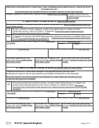 VA Form 10-0137 VA Advance Directive: Durable Power of Attorney for Health Care and Living Will (English/Spanish), Page 4