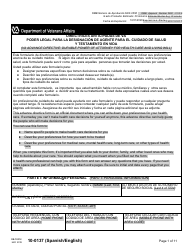 Document preview: VA Form 10-0137 VA Advance Directive: Durable Power of Attorney for Health Care and Living Will (English/Spanish)