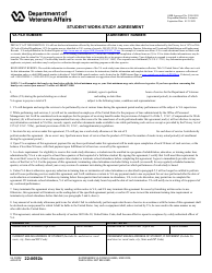 Document preview: VA Form 22-8692B Student Work-Study Agreement