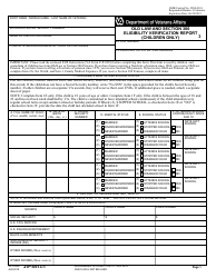 Document preview: VA Form 21P-0513-1 Old Law and Section 306 Eligibility Verification Report (Children Only)