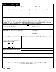 Document preview: VA Form 10-0491J Request for Deferment for Advanced Education - Health Professional Scholarship Program (Hpsp) & Visual Impairment and Orientation and Mobility Professionals Scholarship Program (Viompsp)