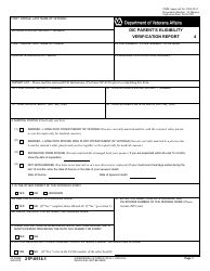 VA Form 21P-0514-1 DIC Parent&#039;s Eligibility Verification Report