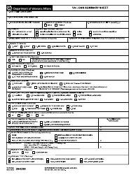 VA Form 26-0286 VA Loan Summary Sheet