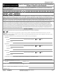 Document preview: VA Form 21-0960P-2 Mental Disorders (Other Than PTSD and Eating Disorders) Disability Benefits Questionnaire