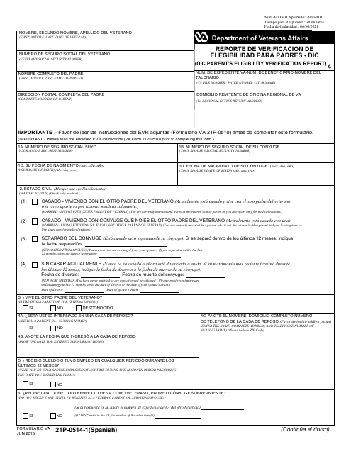 VA Form 21P-0514-1  Printable Pdf