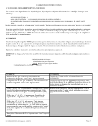 Instrucciones para VA Formulario 21P-0510 Reporte De Verificacion De Elegibilidad (Spanish), Page 2