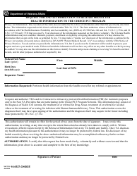 Document preview: VA Form 10-0527-CHOICE Request and Authorization to Release Protected Health Information to the Choice Program