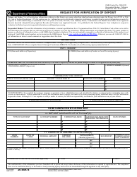 Document preview: VA Form 26-8497A Request for Verification of Deposit