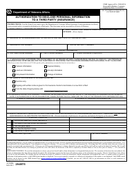 VA Form 29-0975 Authorization to Disclose Personal Information to a Third Party (Insurance), Page 2