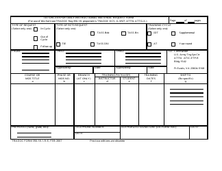 Document preview: TRADOC Form 350-18-1-R-E Tats/Rc3 Exportable Instructional Material Request Form