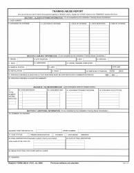 TRADOC Form 350-6-1-R-E Training Abuse Report
