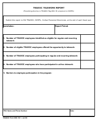 TRADOC Form 600-18-1 Tradoc Telework Report