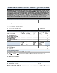 Document preview: TRADOC Form 600-21-2-R-E Master Instructor Selection Board Member Appraisal Worksheet