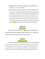 Legal Expense Trust Fund Agreement Template, Page 7