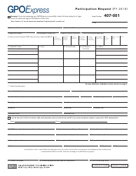 GPO Form 3001 Participation Request