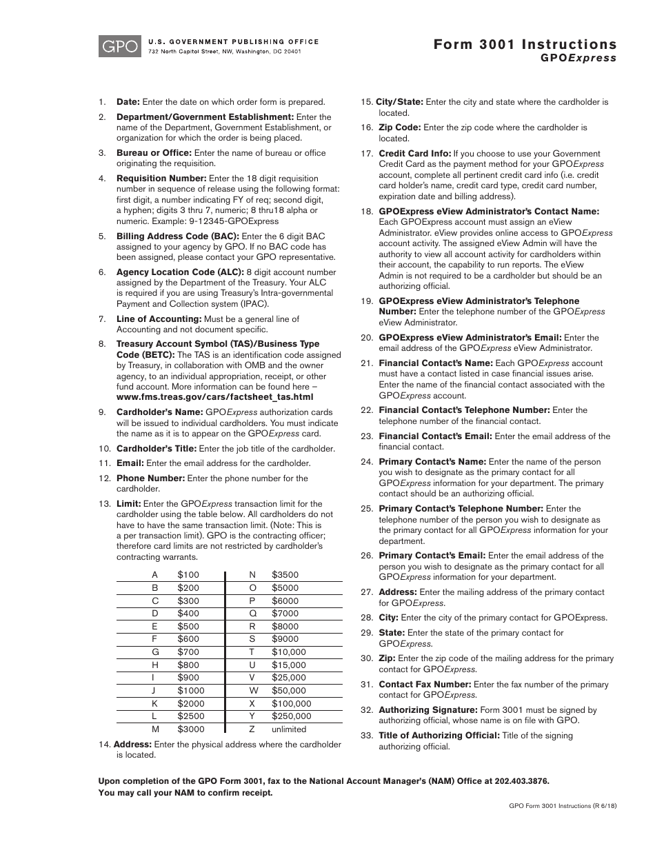 GPO Form 3001 Participation Request, Page 3