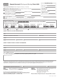Document preview: GPO Form 4045 Deposit Account (Printing and Binding)