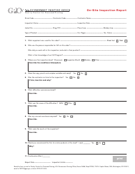 Document preview: On-Site Inspection Report Form