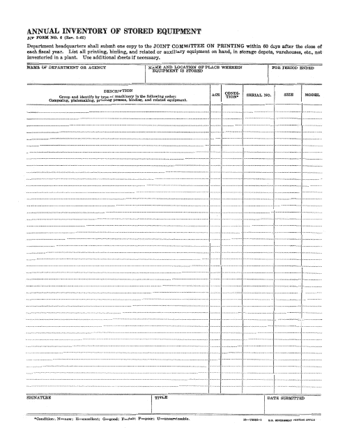 GPO JCP Form 6  Printable Pdf
