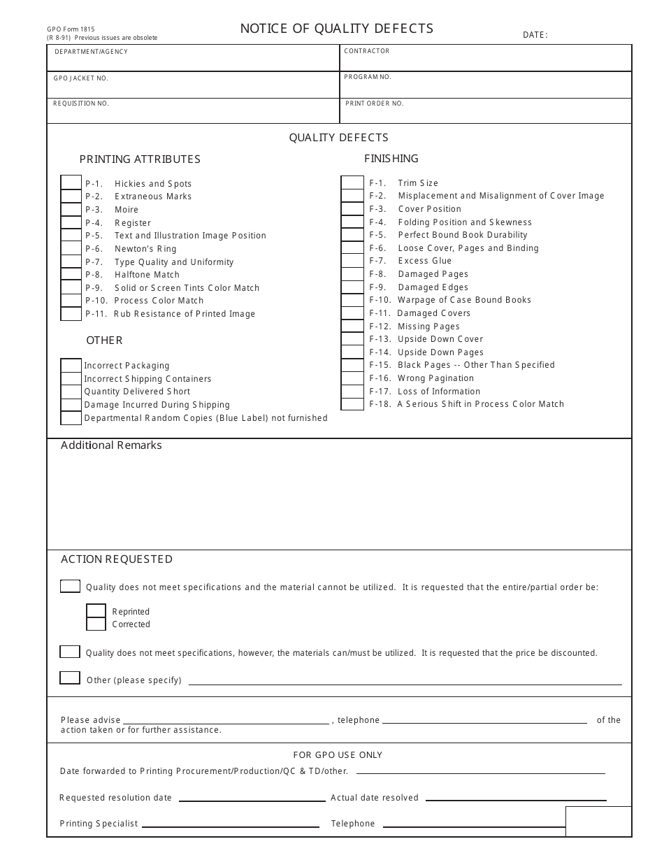 GPO Form 1815 Fill Out Sign Online And Download Fillable PDF gpo-form-1815-fill-out-sign-online-and-download-fillable-pdf