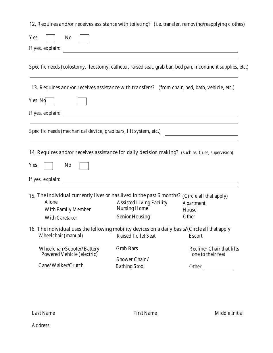 Functional Assessment, Page 3