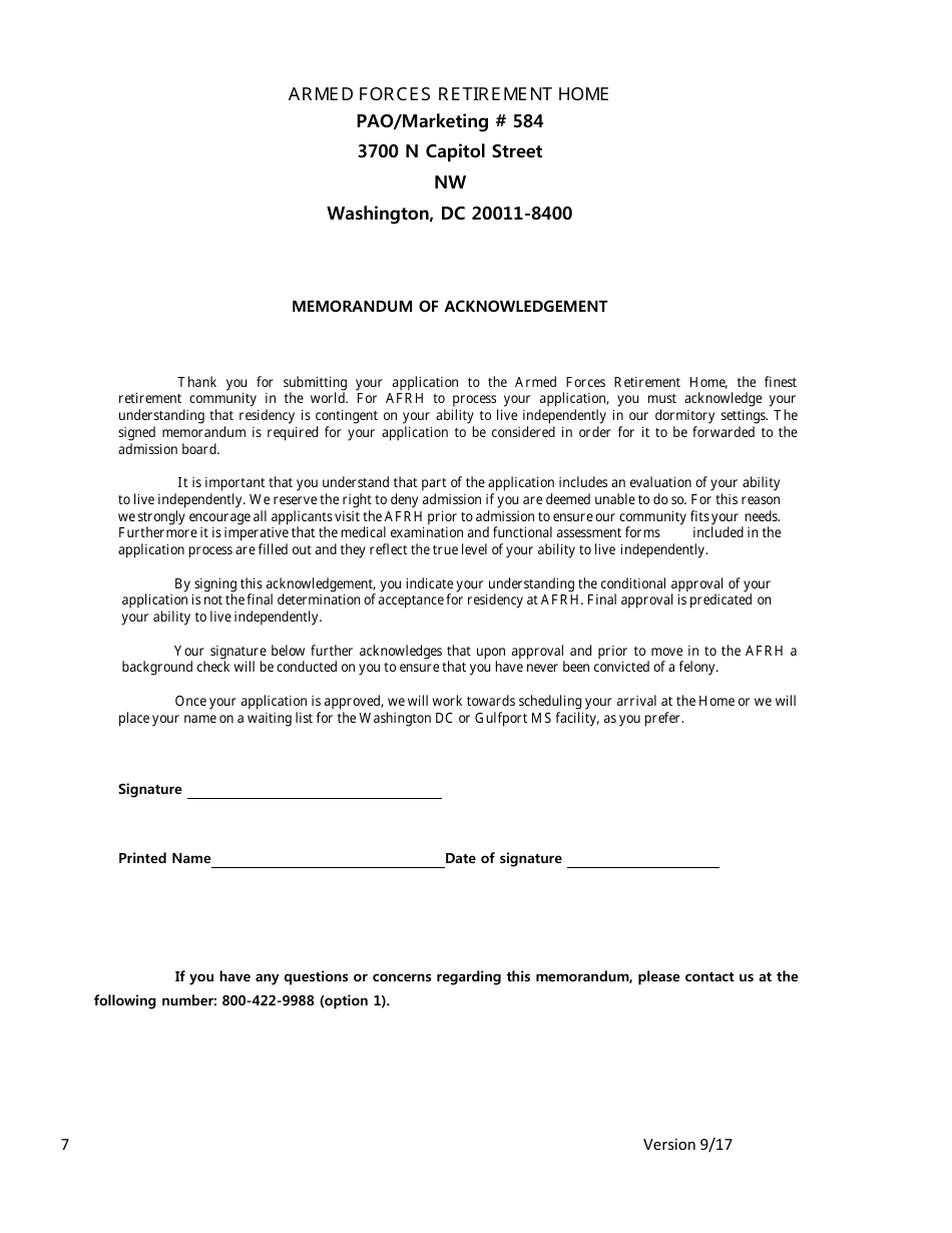 Application for Admission, Page 7