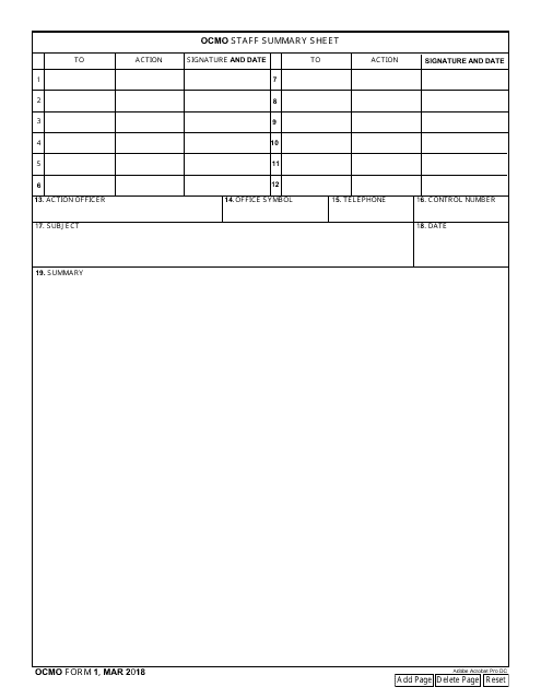 OCMO Form 1 Ocmo Staff Summary Sheet