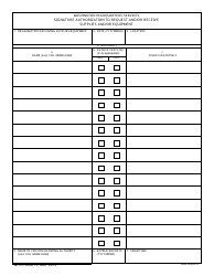 Document preview: WHS Form 15 Signature Authorization to Request and/or Receive Supplies and/or Equipment