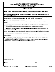 USAREC Form 1075 Statement of Understanding for Applicants Requesting Regular Army Appointment to the Army Medical Department With Concurrent Call to Active Duty