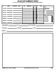 Document preview: USAREC Form 1-11.1 Blue-Top Summary Sheet