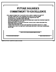 USAREC Form 1135 Future Soldier's Commitment to Excellence