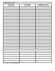 USAREC Form 1116 Future Soldier Training Function Attendance List, Page 2