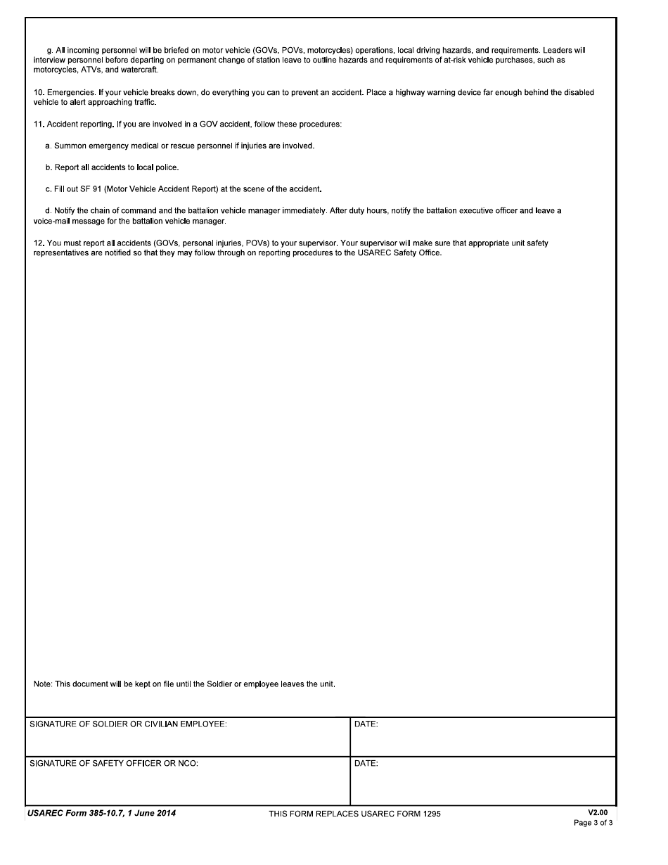 USAREC Form 385-10.7 - Fill Out, Sign Online and Download Fillable PDF ...