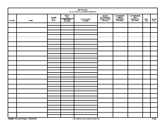 Document preview: USAREC Form 601-210.07 Match Log